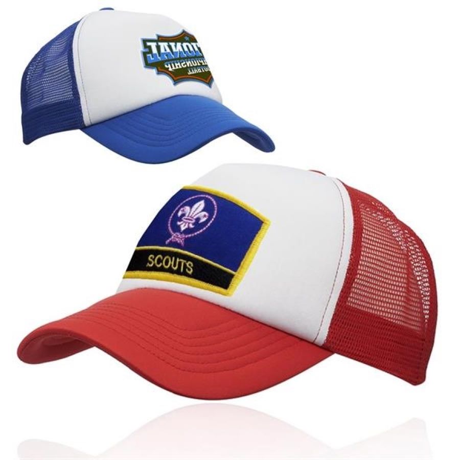 Two Tone Polyester Baseball Caps w/ Custom Logo & Mesh Back 1