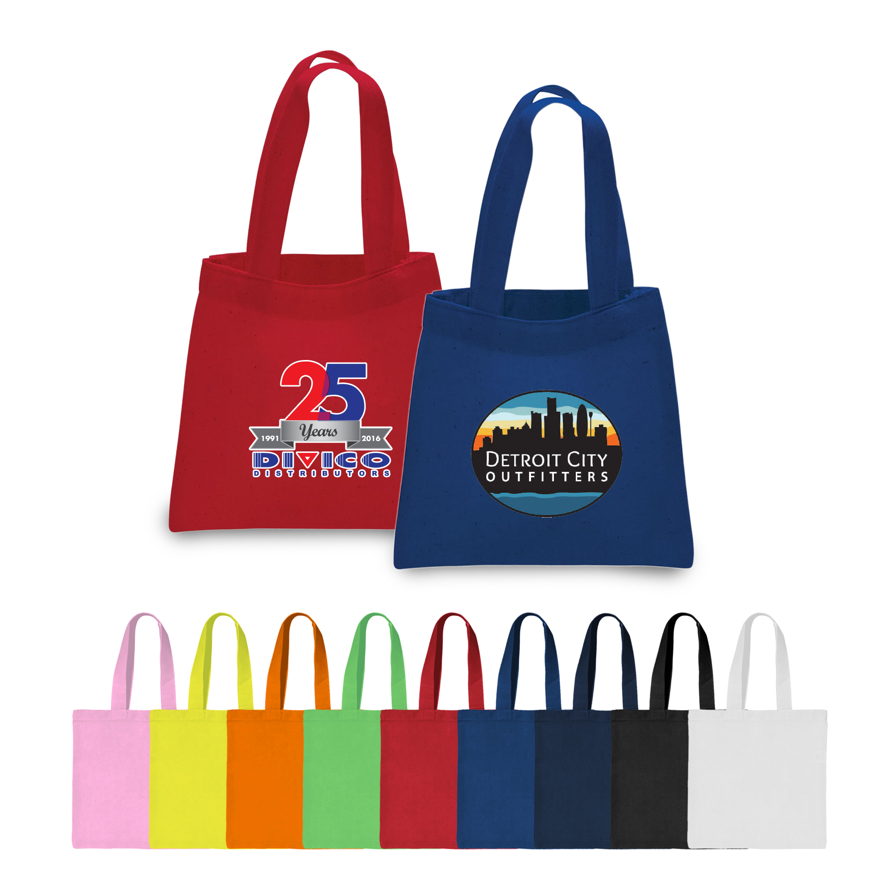 6 Oz. 100% Cotton Canvas Economical Mini Tote Bag_R104BT 13