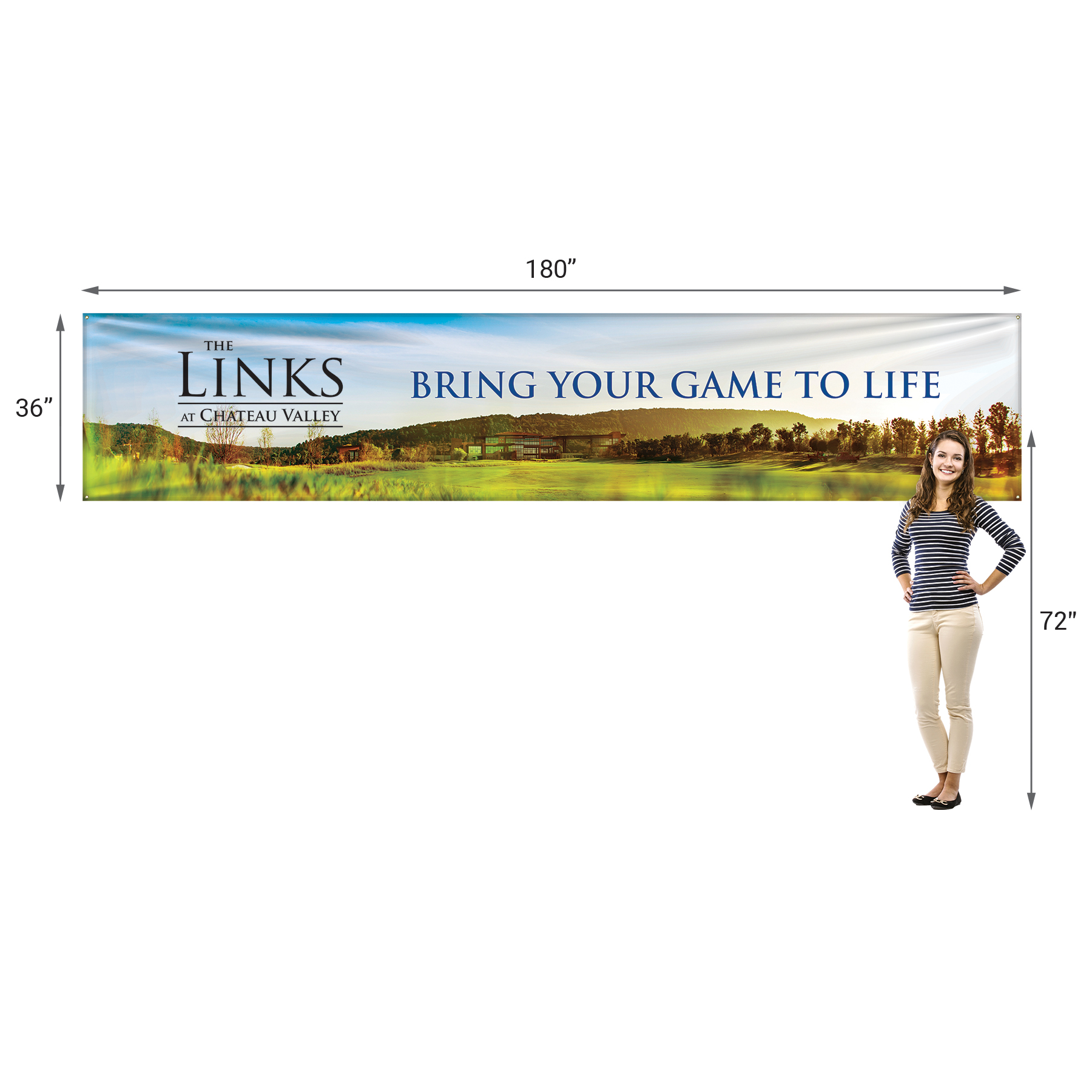 3' x 15' Custom Knitted Polyester Banner 5