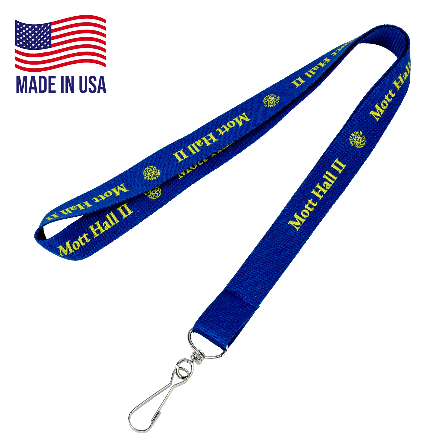 3/4" USA Made Polyester Lanyard w/ ID Badge Holder 4