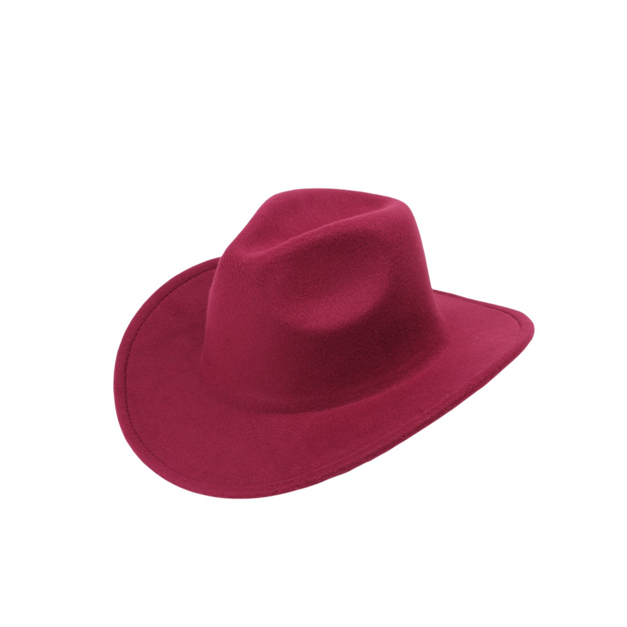 Polyester Felt Western Cowboy Hat Vintage Jazz Style 13
