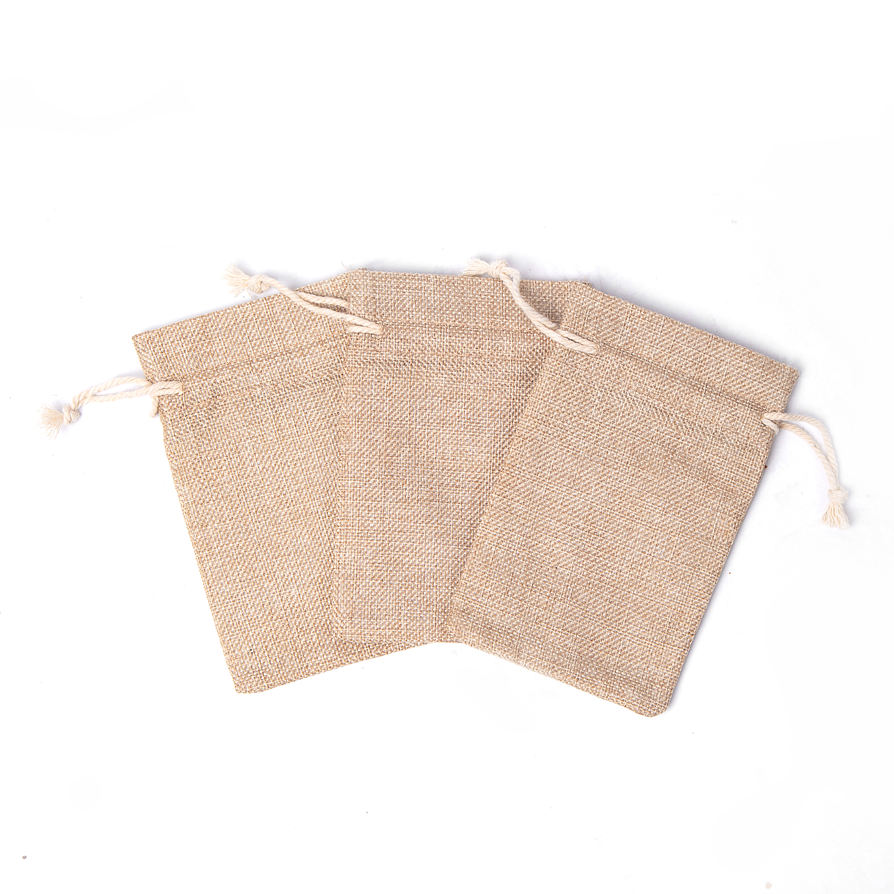 5 7/8" X 3 7/8" Burlap Drawstring Bag 4