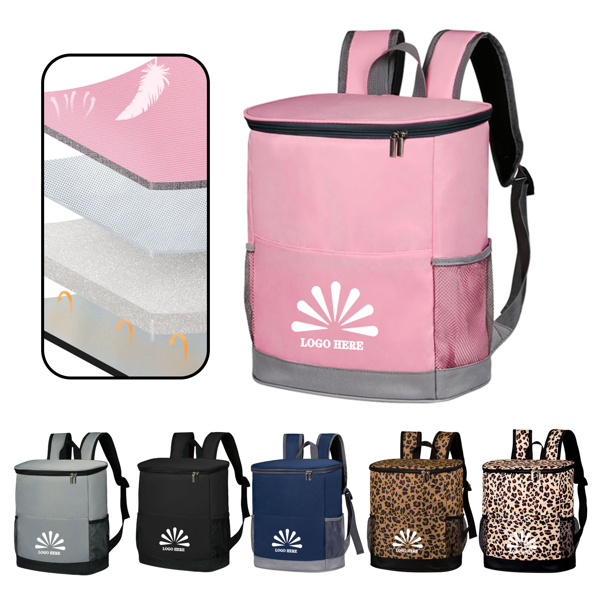 MOQ 10 PCS Insulated Cooler Backpack 3