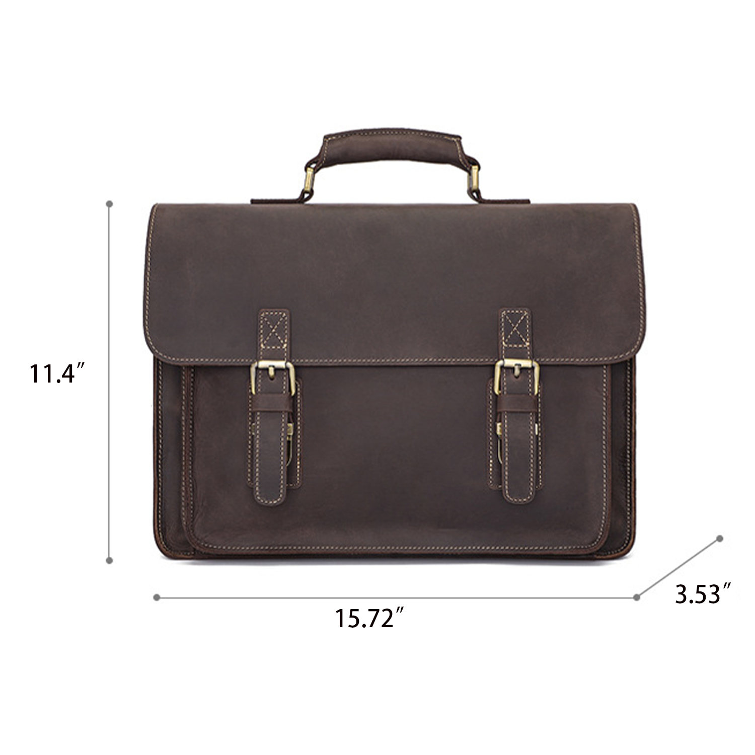 Real Leather Messenger Bag For Men And Women 2