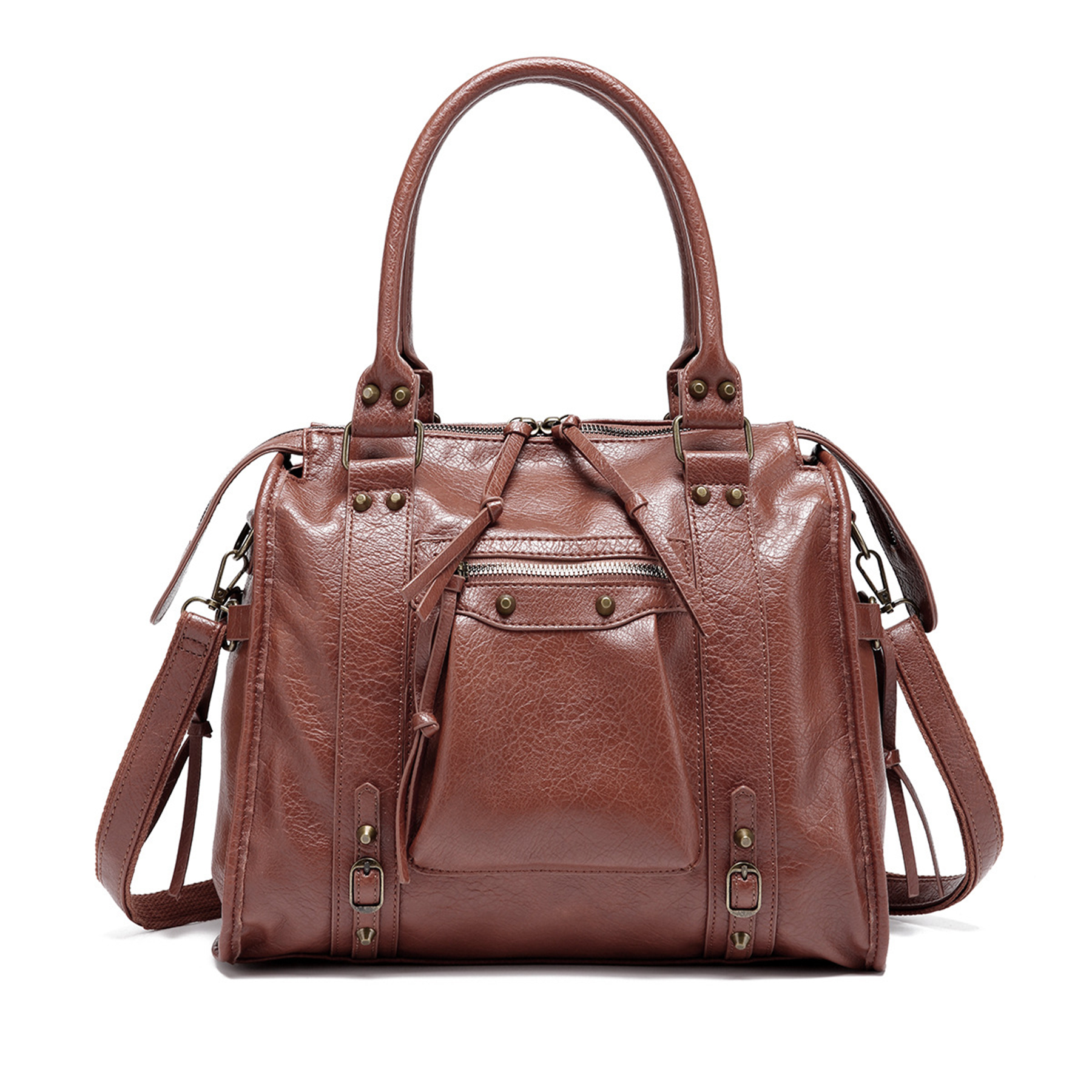 Large Hobo Tote bag Soft Faux Leather Braided 6