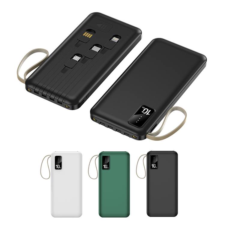 10000 Mah Power Bank W/ 4 Cables 2