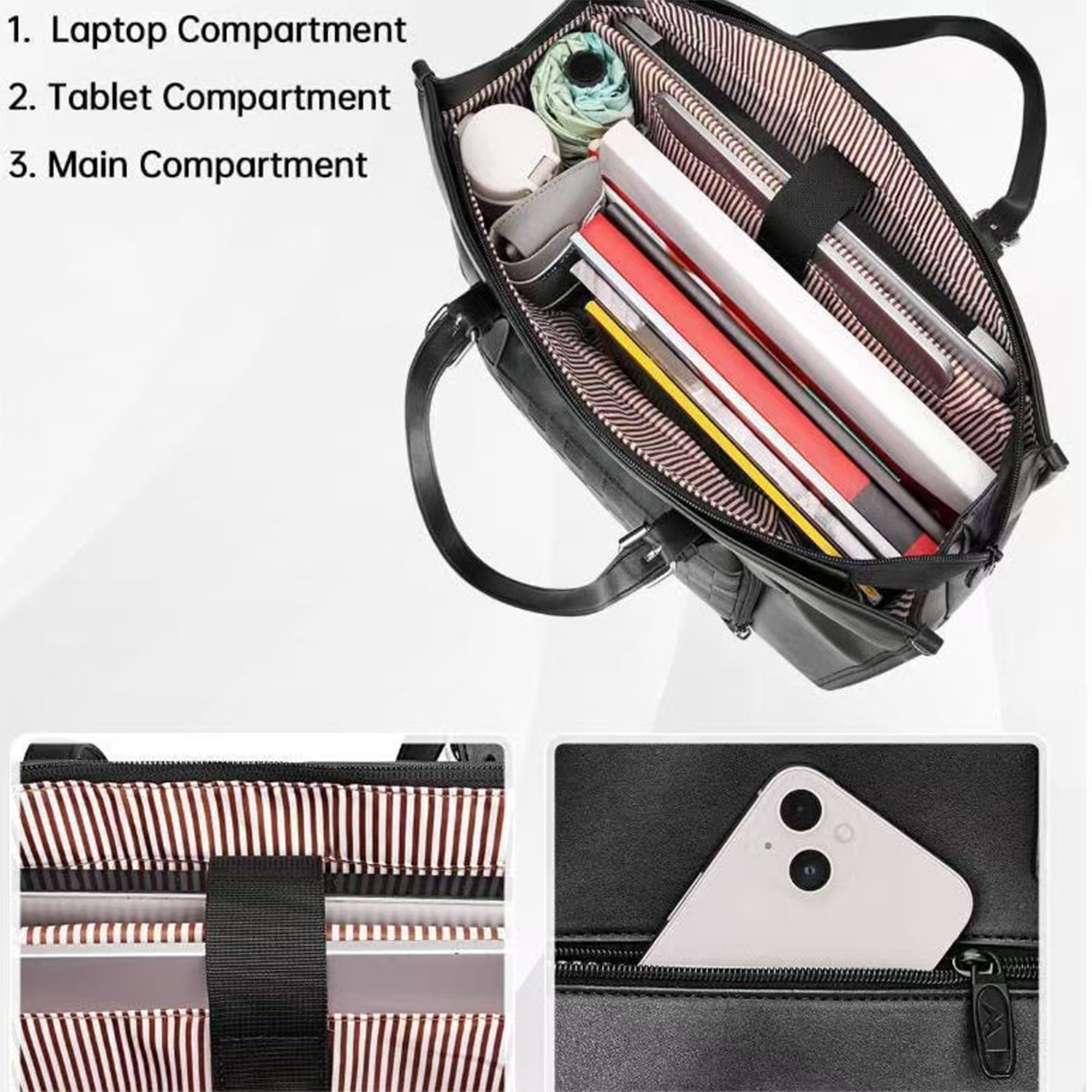 Laptop Tote with Insulated Lunch Compartment 2