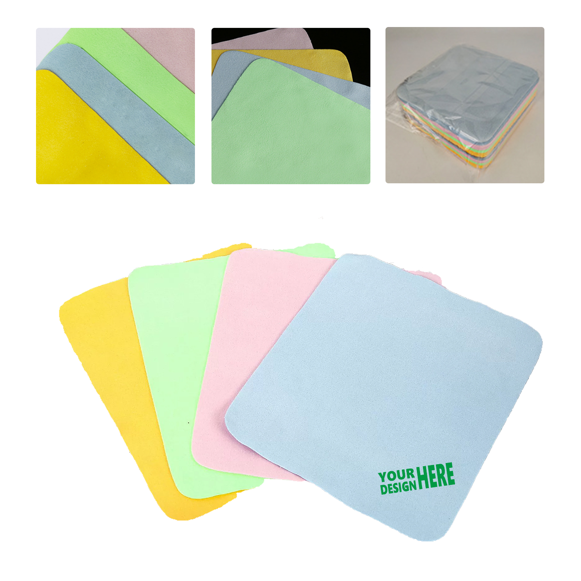 MOQ 50 Custom Island Silk Suede Lens Cloth for Screen Cleaning 2