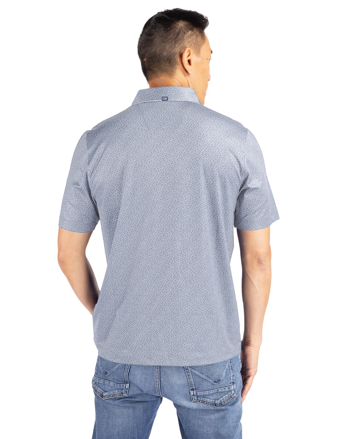 Cutter & Buck Pike Recycled Pebble Print Mens Polo 24