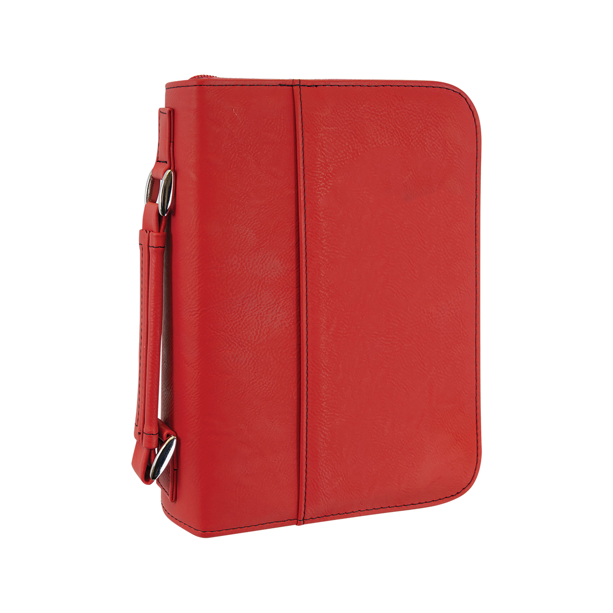 6" x 9" Red Leatherette Book/Bible Cover with Handle & Zipper 4