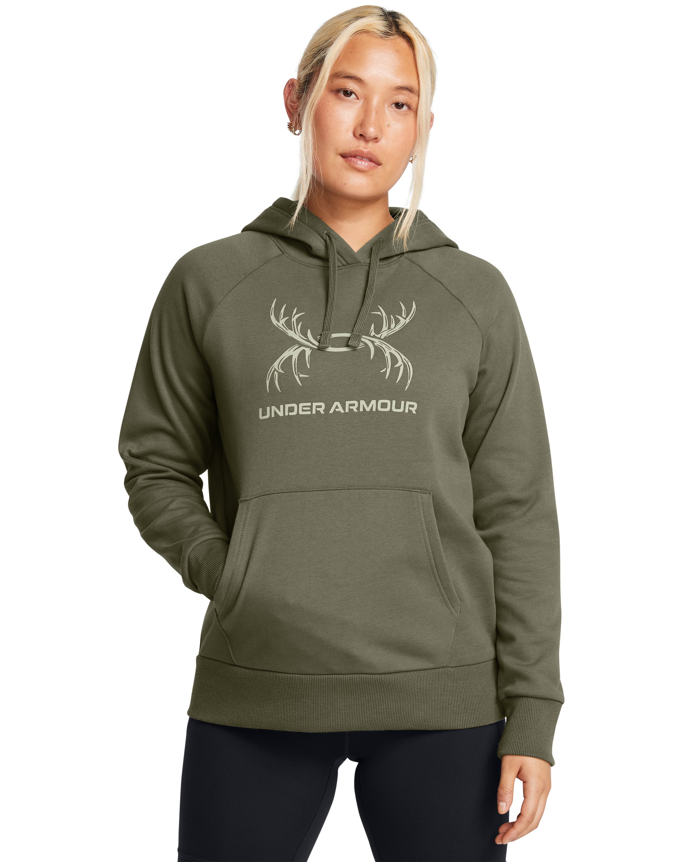 UA Rival Fleece Antler Women's Hoodie, custom hoodie or sweatshirt with logo imprint 4
