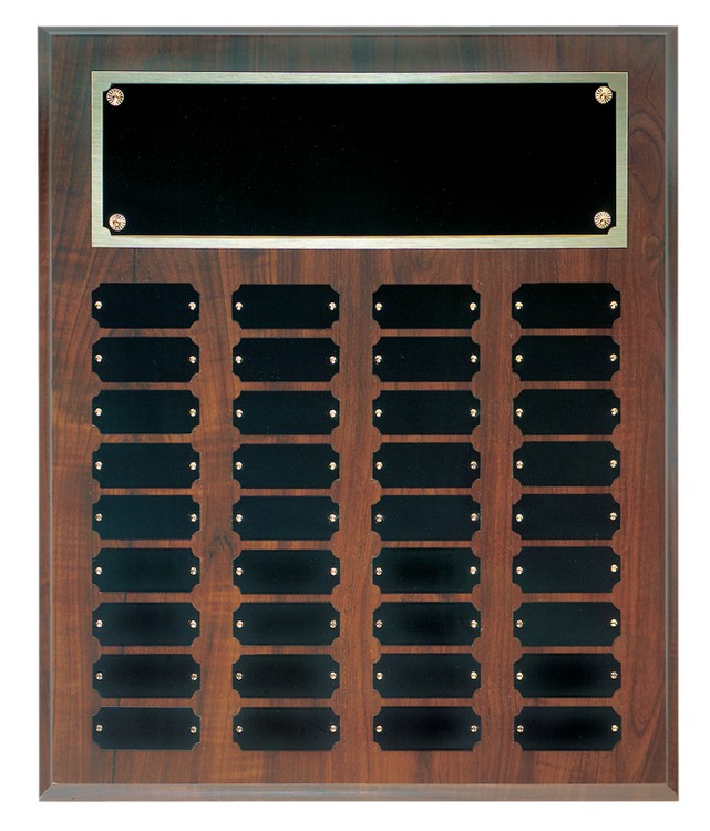 36 Plate Cherry Finish Perpetual Plaques 2