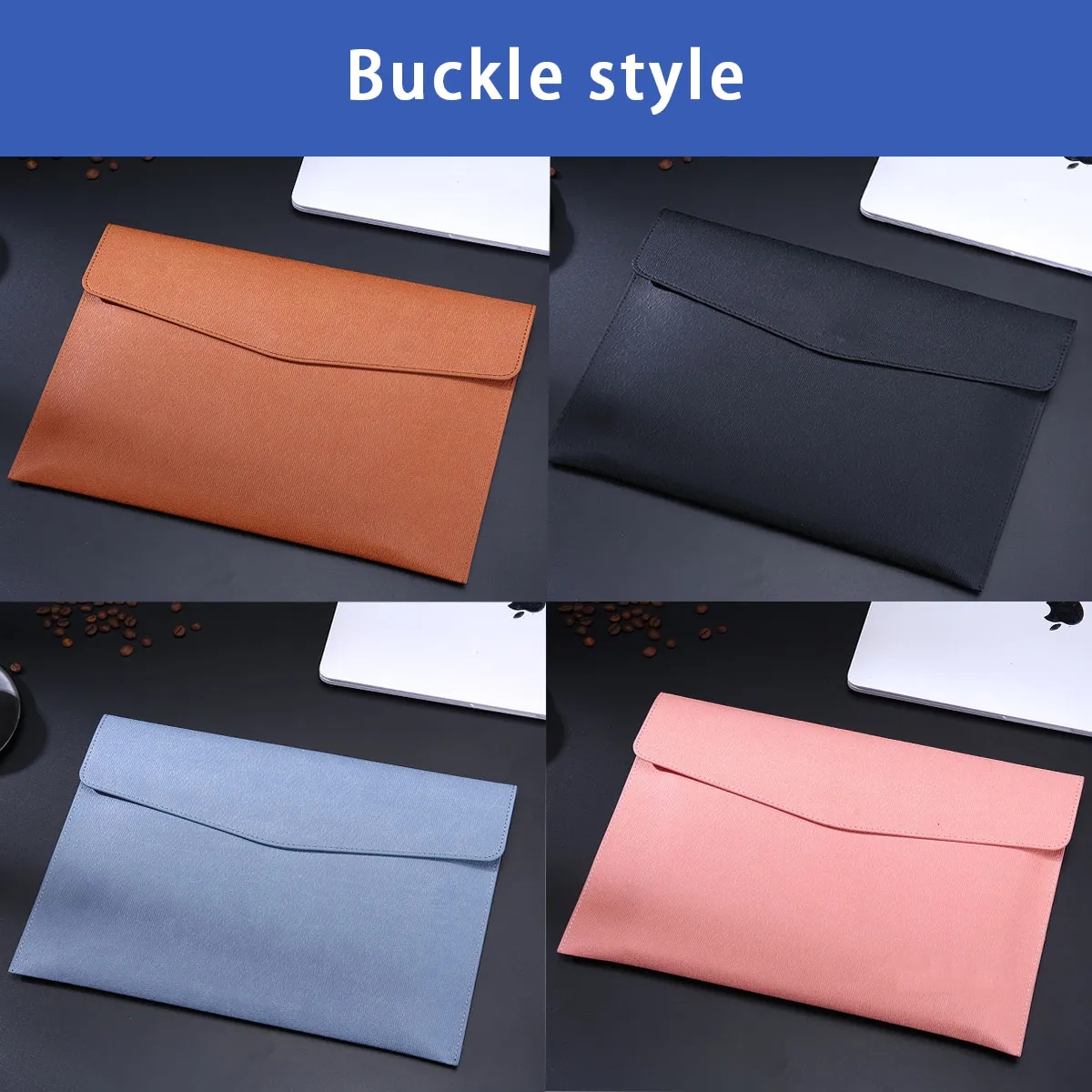 PU Leather Business A4 File Folder Document Storage 4