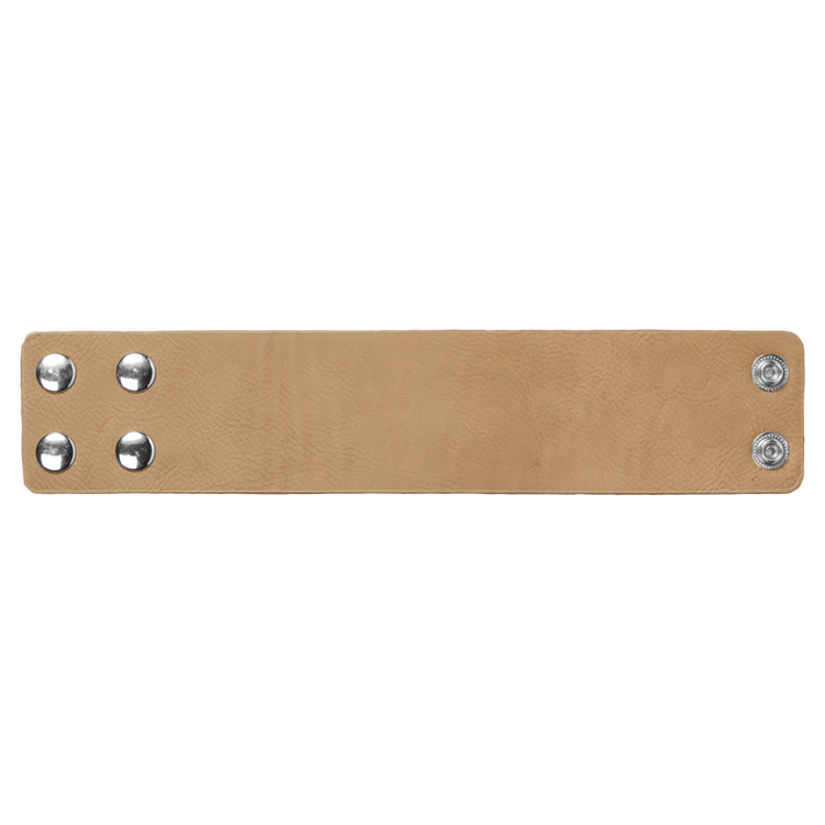 9 1/2" x 2" Light Brown Leatherette Cuff Bracelet 5