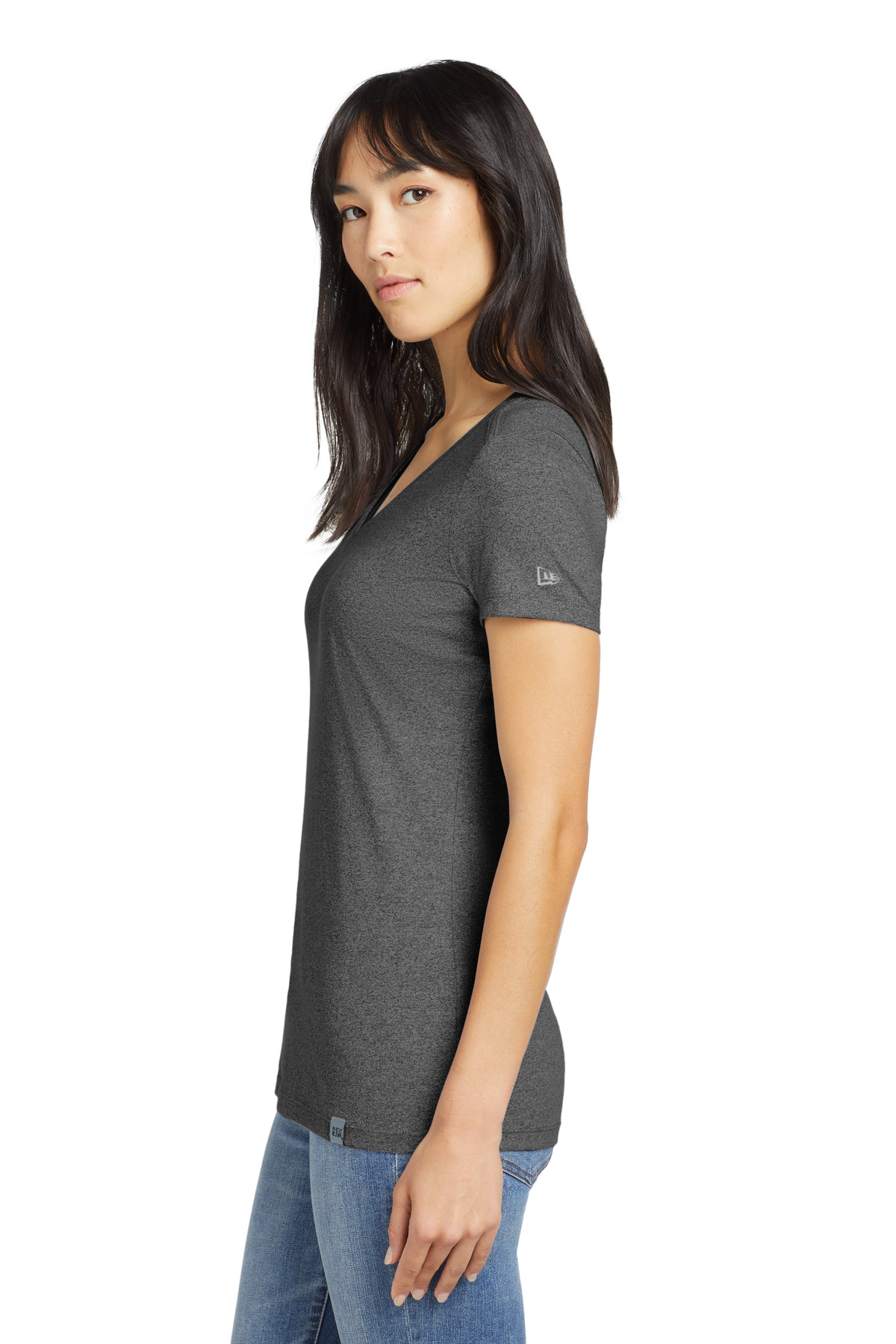 New Era Women's Heritage Blend V-Neck Tee. LNEA101 32
