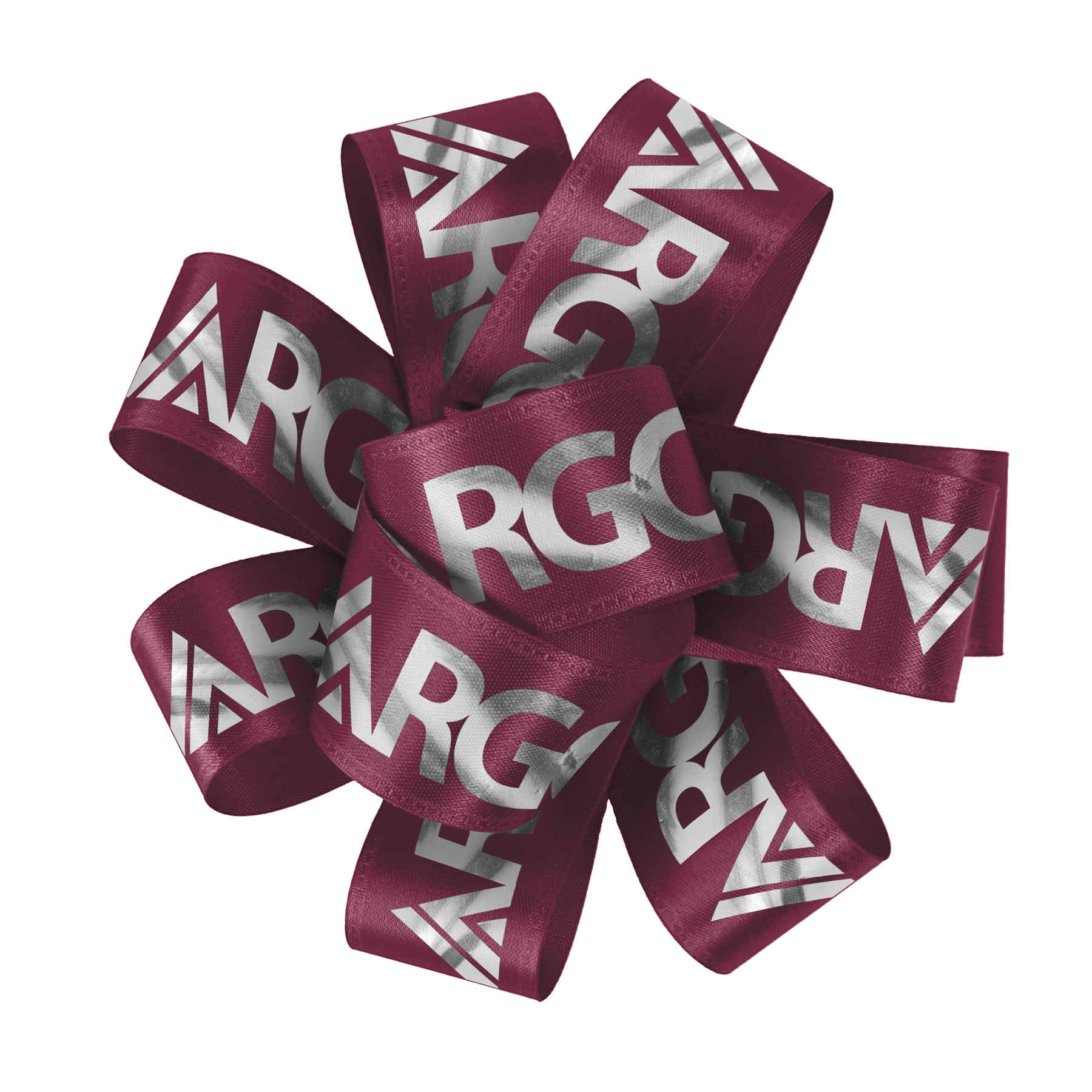 1" Badge Satin Bow - Foil Print 31