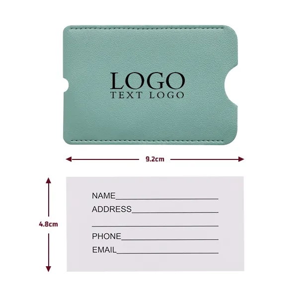 Vegan Leather Luggage Tag with Loop Strap 17