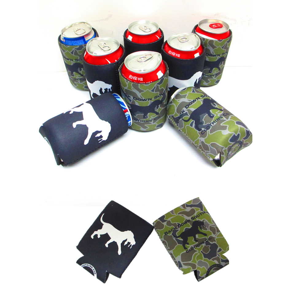 Dog Pattern Design Can Cooler, custom koozie with logo imprint 2