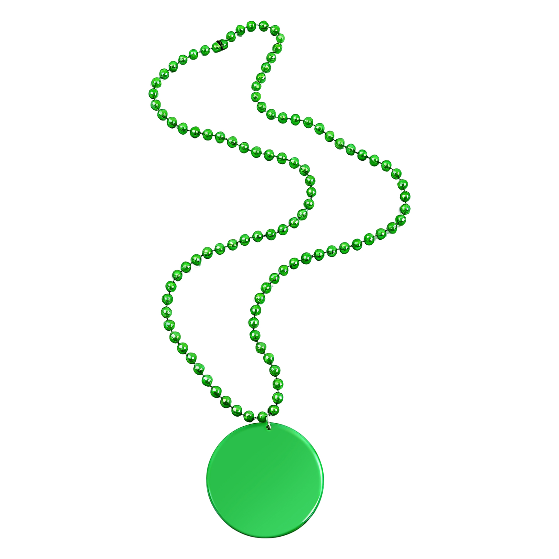 2 1/2'' Plastic Medallion Beads Necklace 3