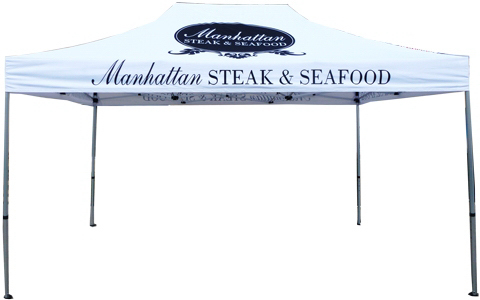 15'x10' White Tent With Logo 2