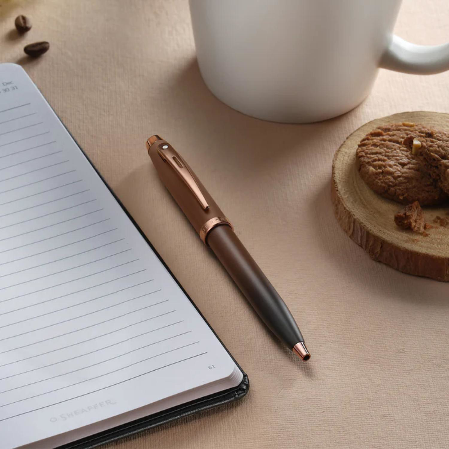 SHEAFFER® 100 Coffee Edition PVD Trim Executive Ballpoint Pen w/ Gift Box 2