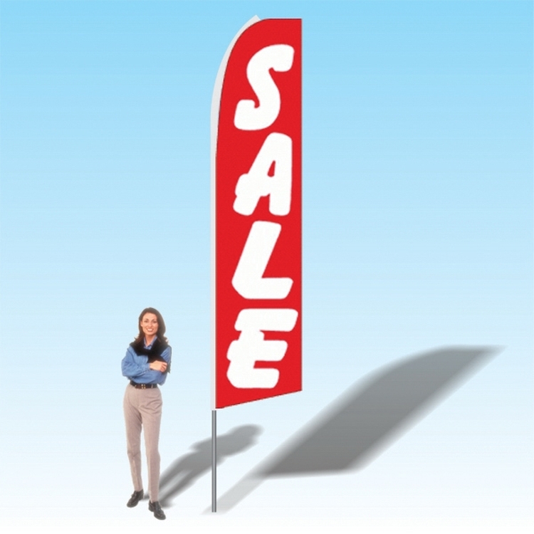 15FT Sale Red and White Advertising Banner Flag 1