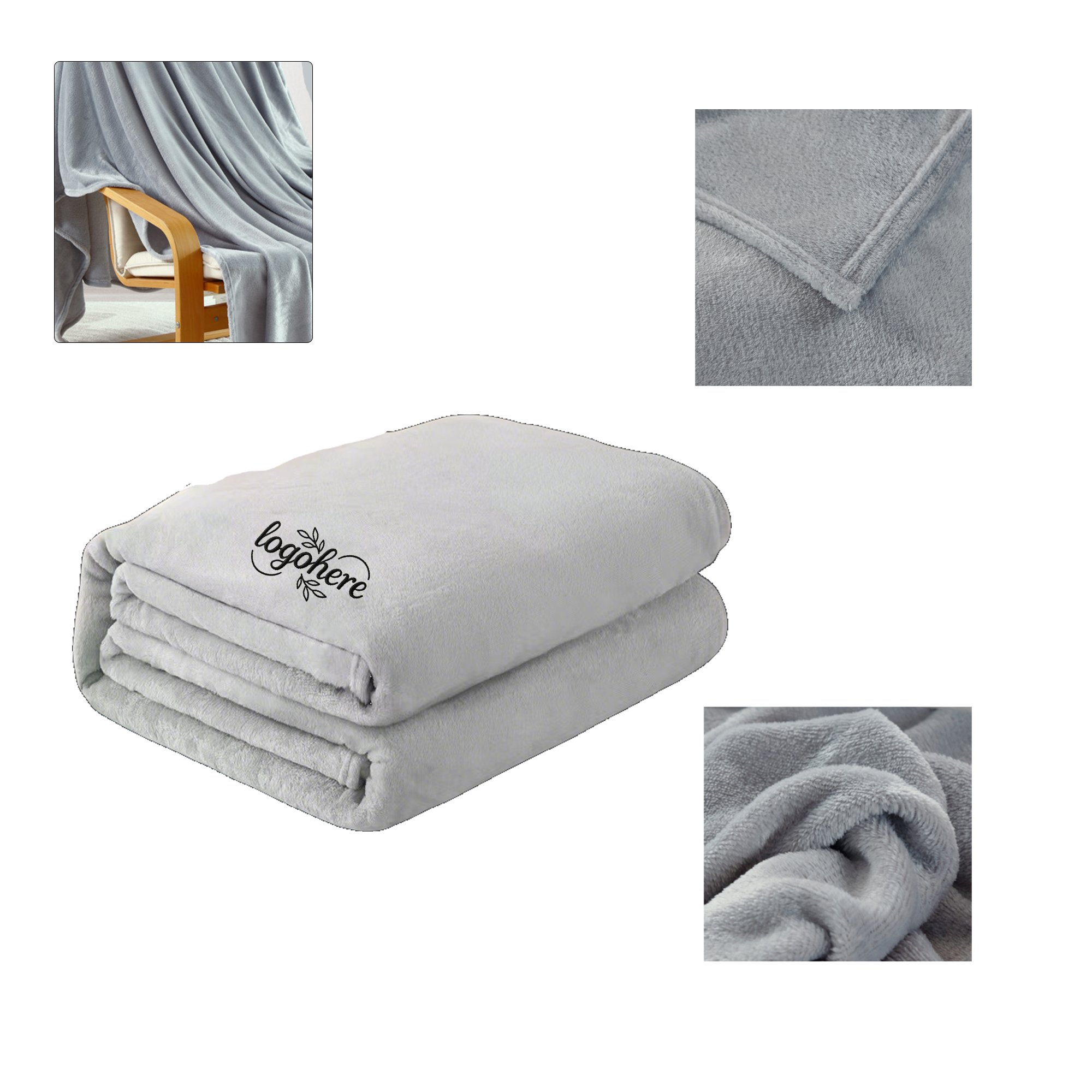 MOQ 20 Solid Color 200GSM Fleece Blanket 2