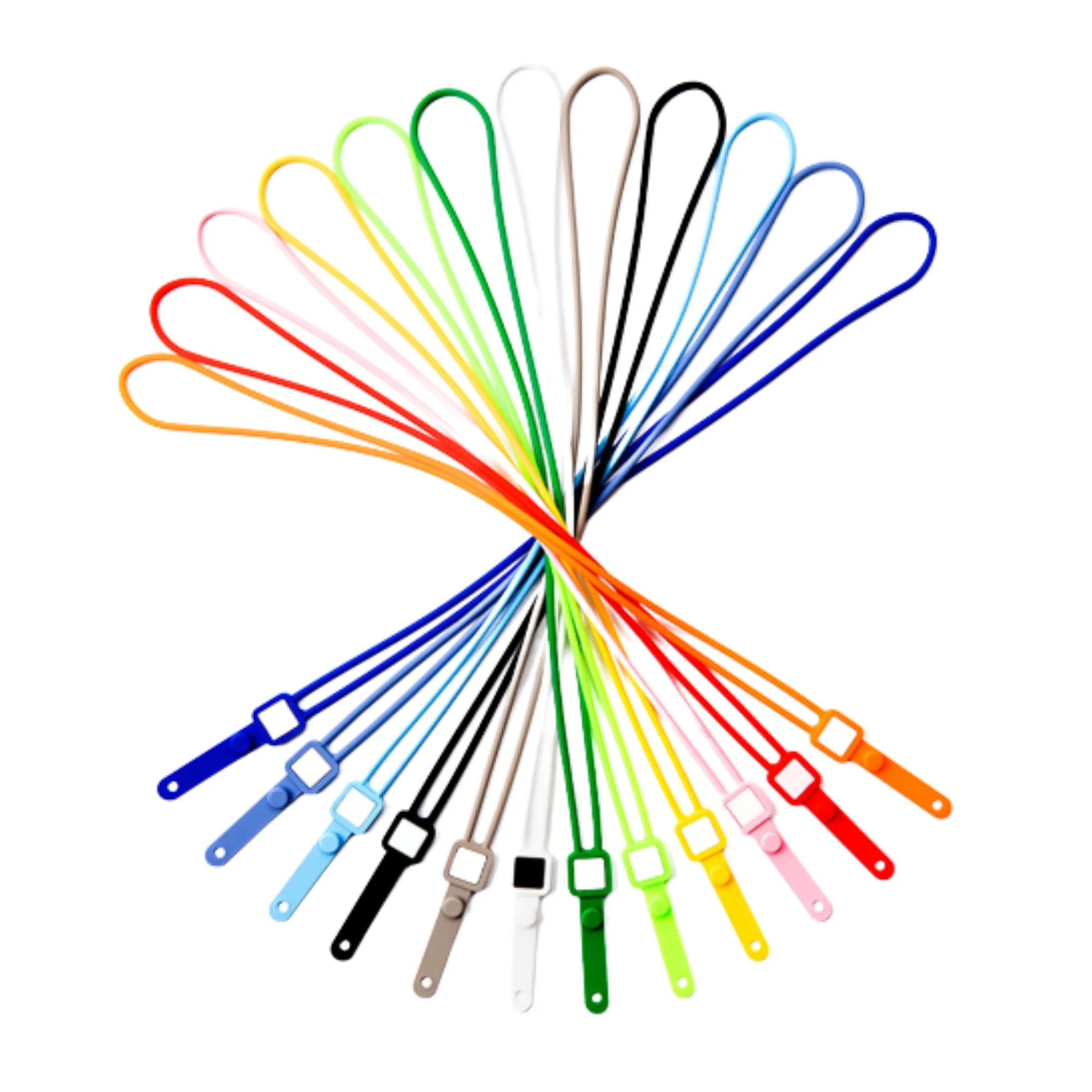 Reusable Open-ended Silicone Neck Lanyard MOQ100 2