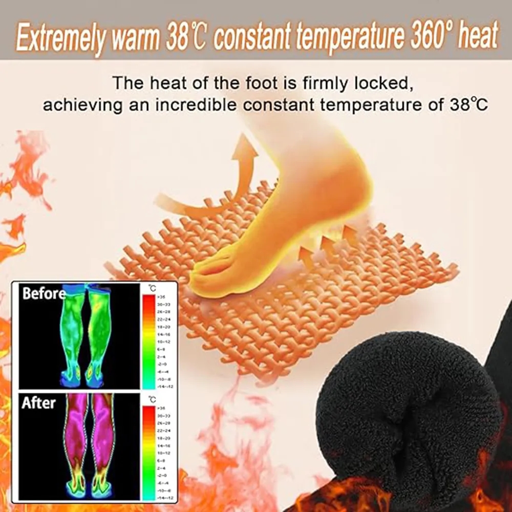 Warm Winter Thermal Thick Cushion Hiking Socks 4