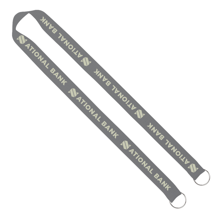 1" Screen Printed Lanyard with Double Clips 12