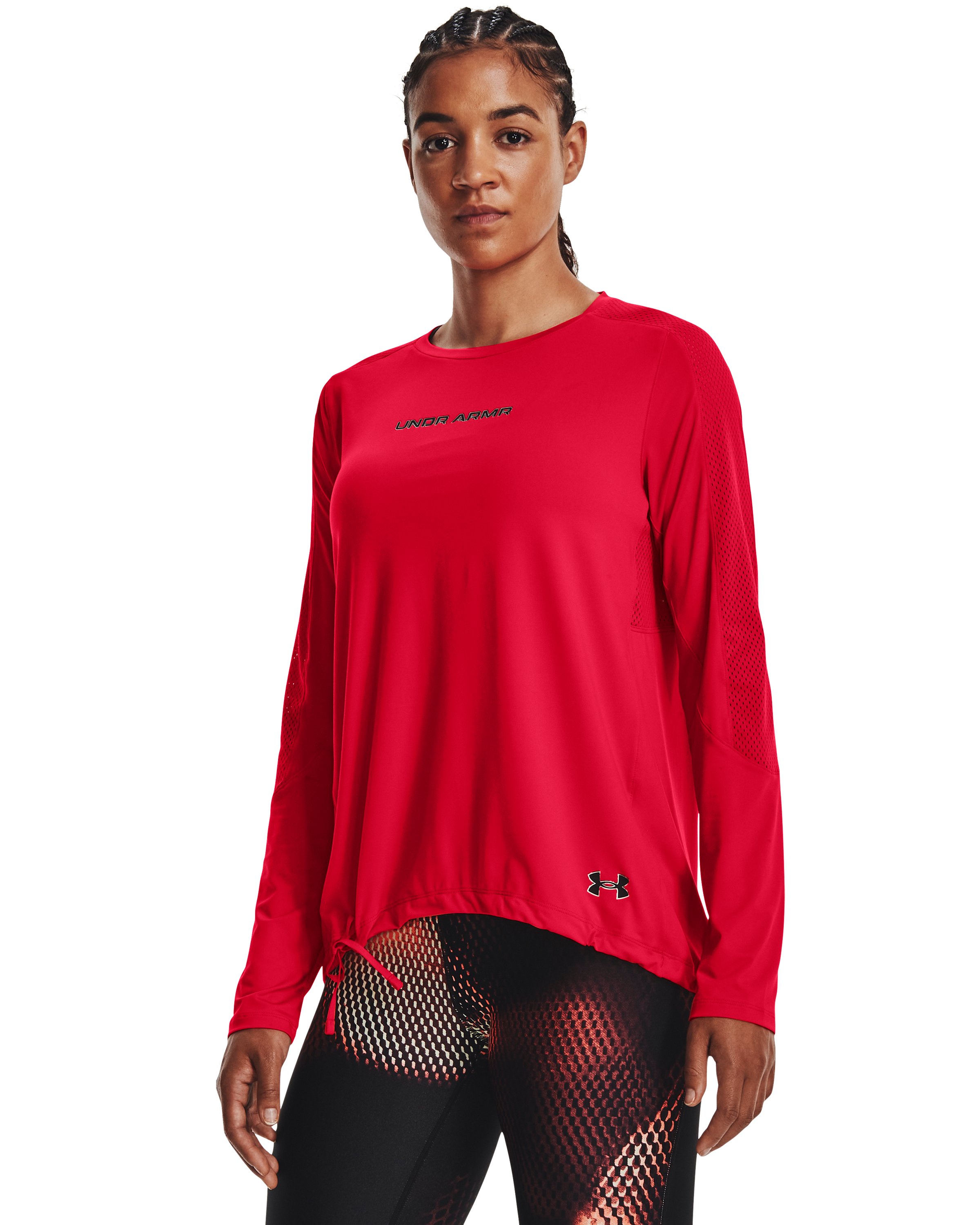 Women's UA Pieced Mesh Long Sleeve, custom athletic wear with logo imprint 3