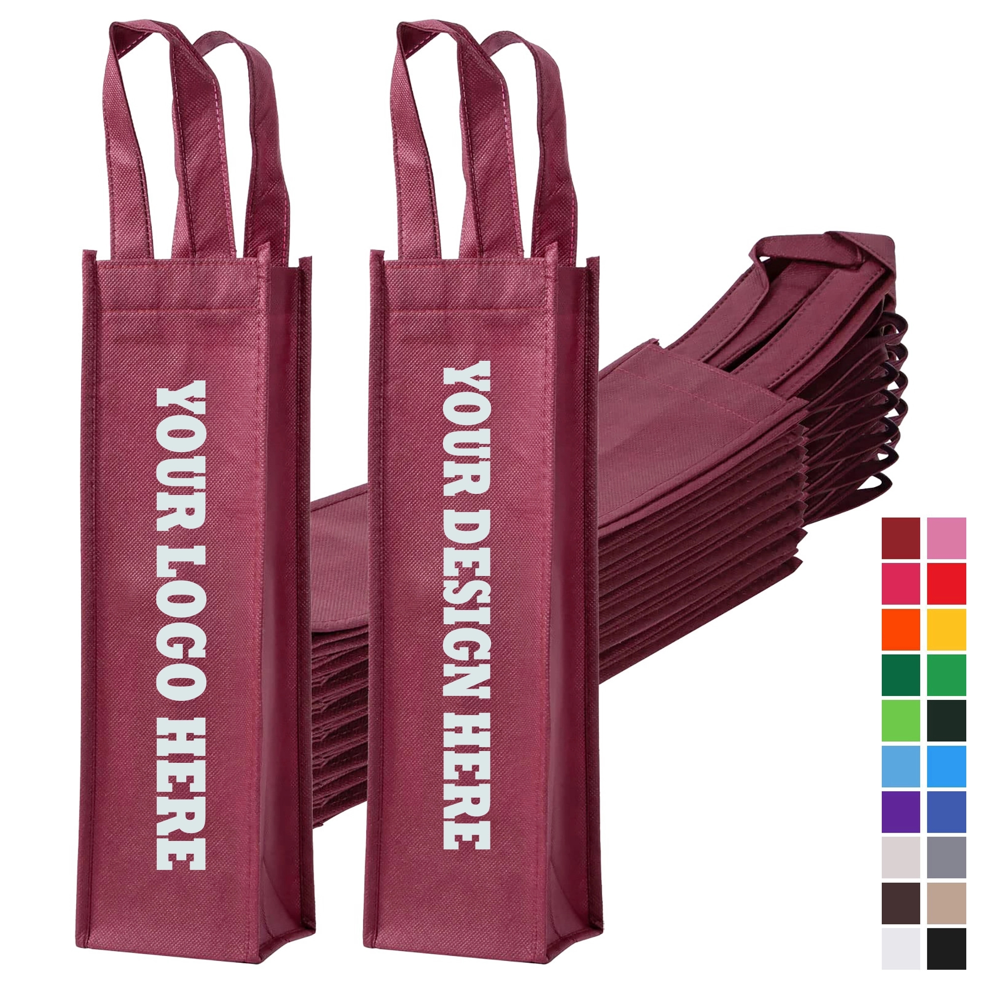 Non-Woven Wine Tote Bag Single Bottle 1