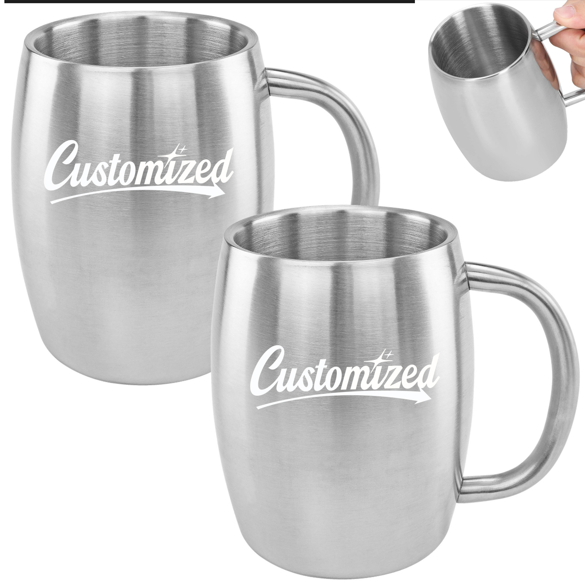 16Oz. Stainless Steel Beer Mug with Handle 4