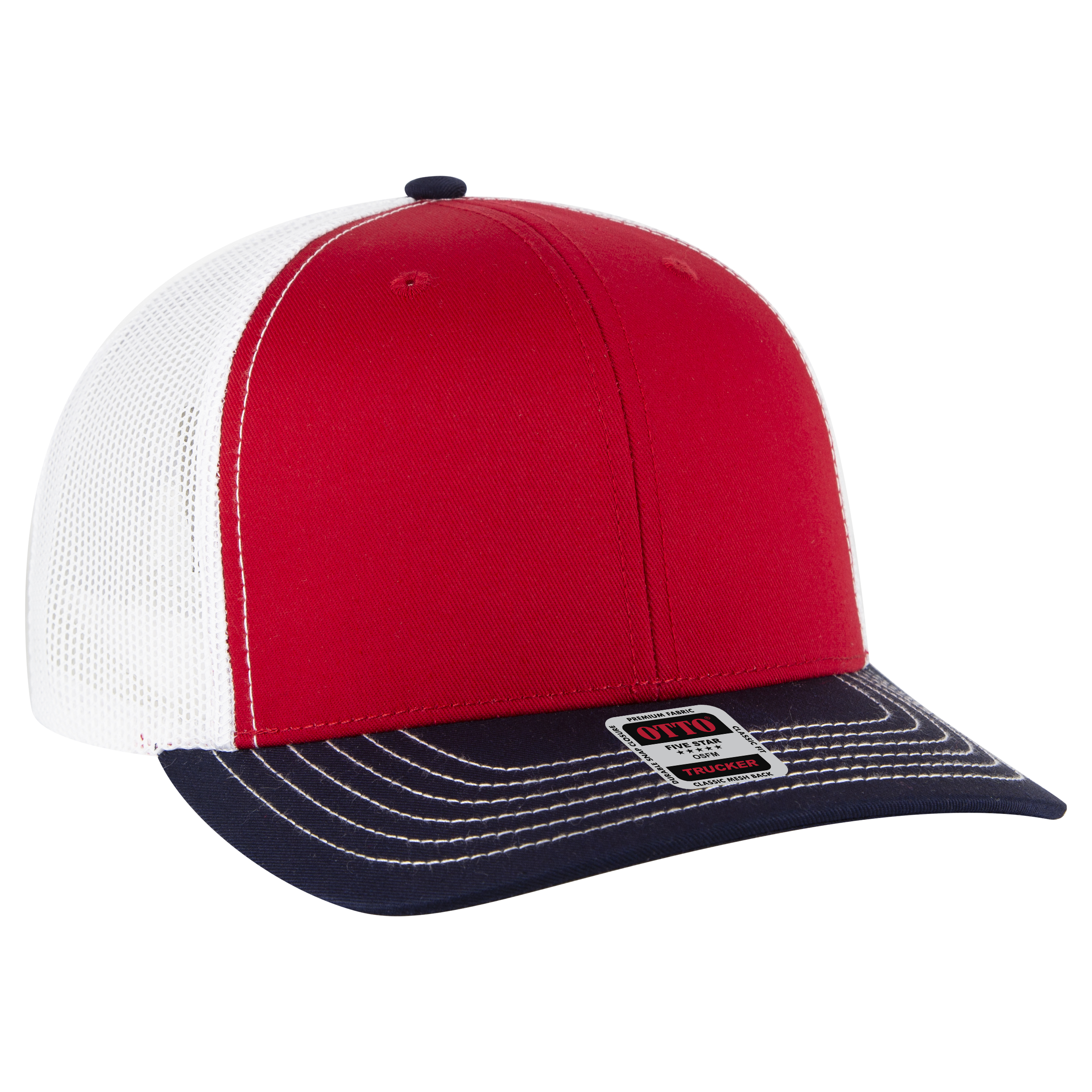 OTTO CAP® 6 Panel Mid Profile Mesh Back Trucker Hat 11
