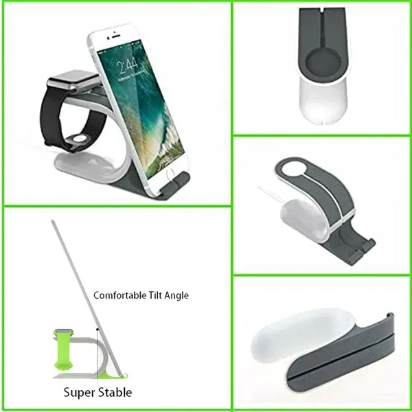2 in 1 Silicone Phone Stand Holder For Smart Watch 4