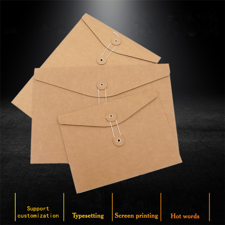 String-Tie Closure A4 Paper Envelope File Holder Organizer 3