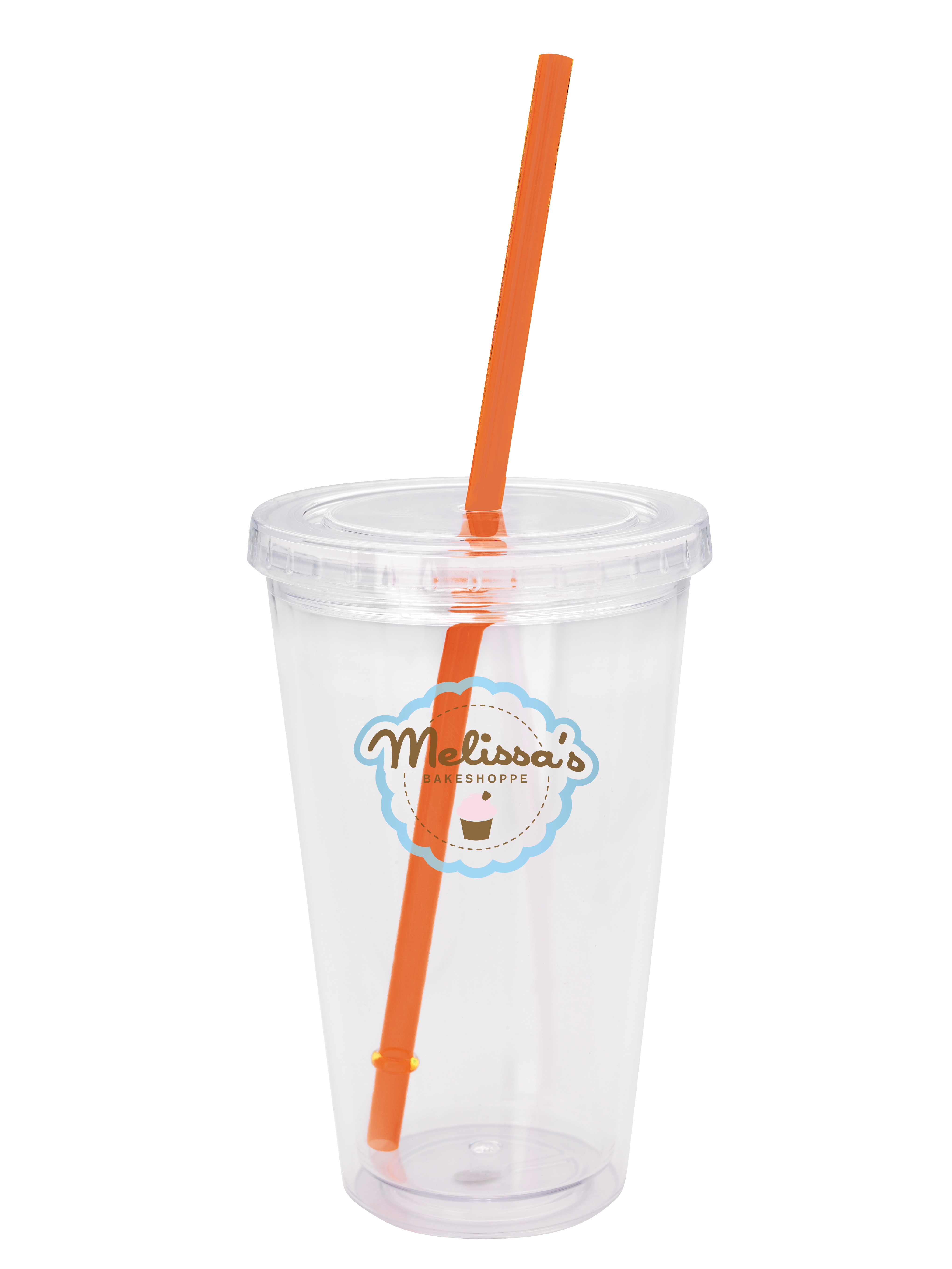 Good Value™ Clear Tumbler with Colored Lid - 18 oz. 46