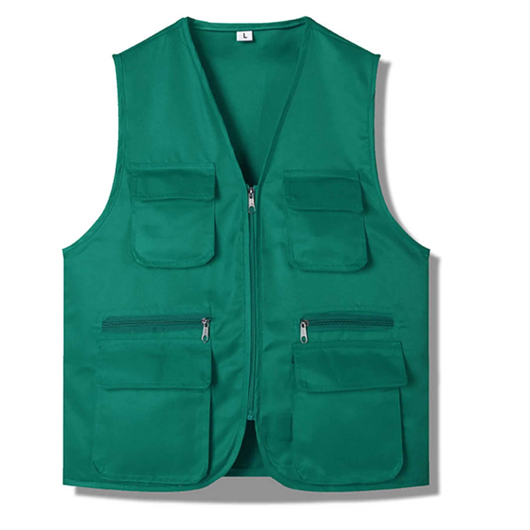 Polyester Multi Pocket Vest Work Clothes 9