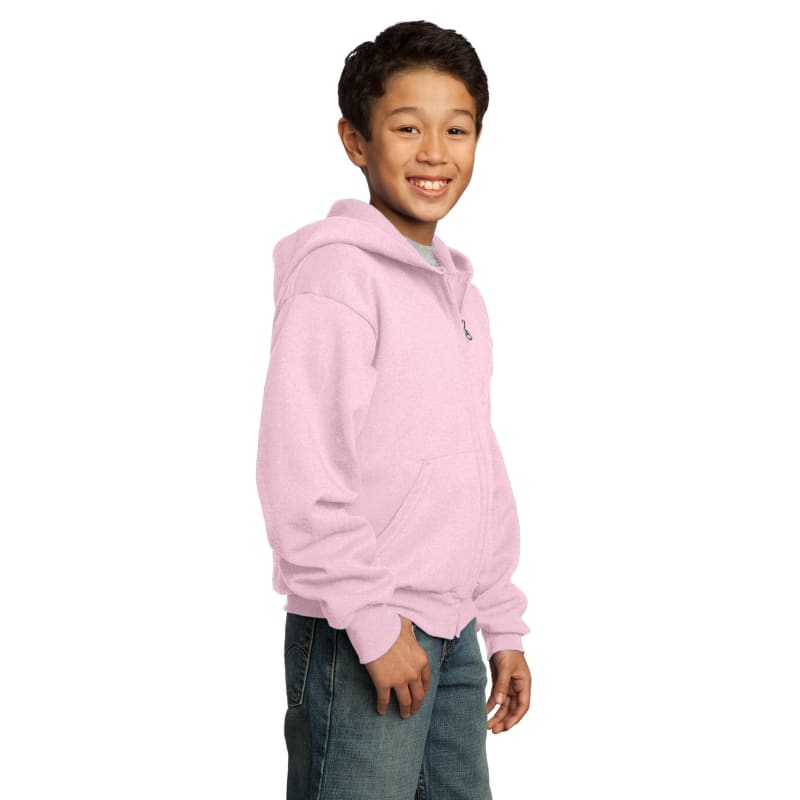 Port & Company - Youth Core Fleece Full-Zip Hooded Sweatshirt. 7