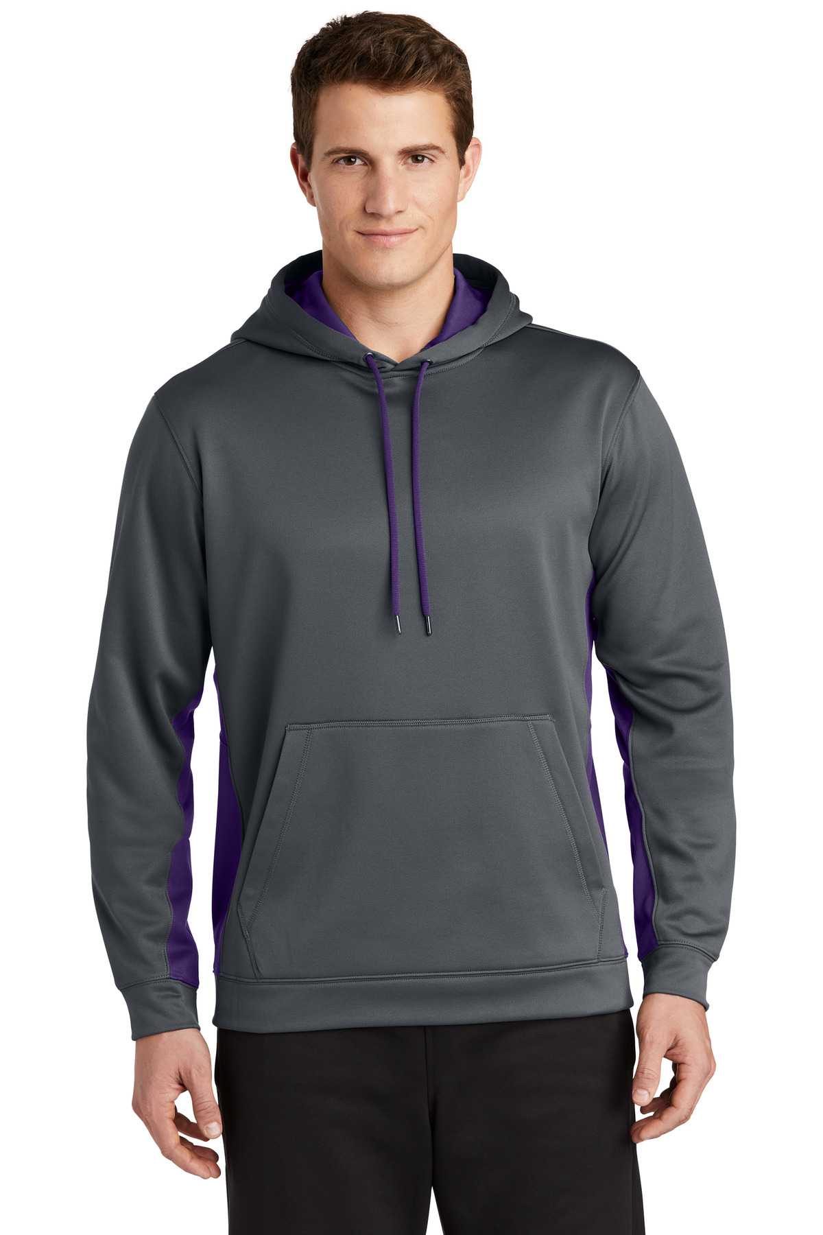 Sport-Tek Sport-Wick Fleece Colorblock Hooded Pullover. ST235 63