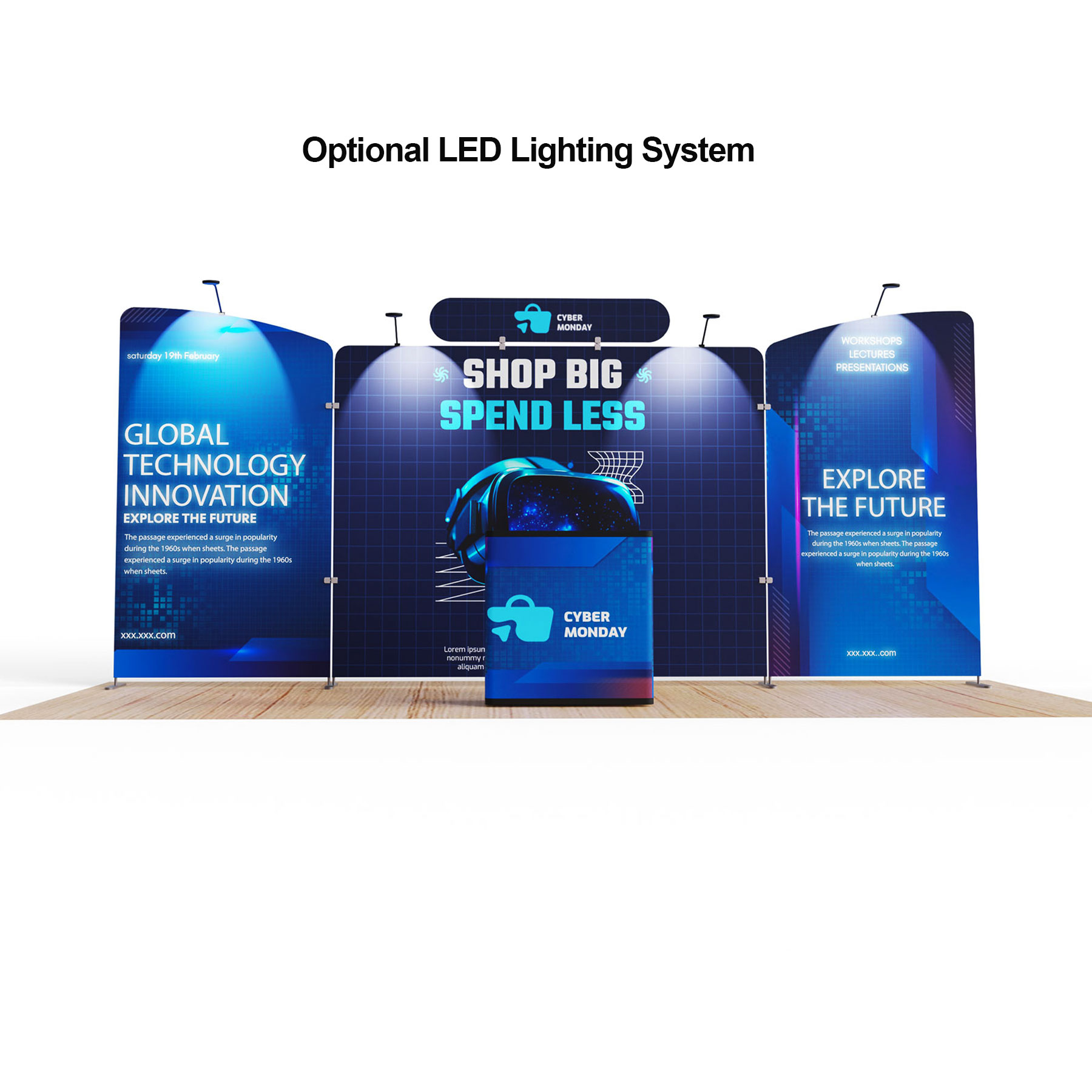 10' X 20' Custom Straight Tension Fabric Trade Show Booth Kit 3