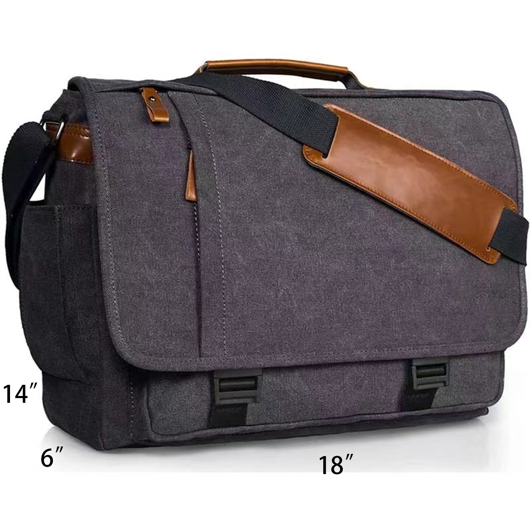 Water-resistant Canvas Laptop Messenger Bag 2