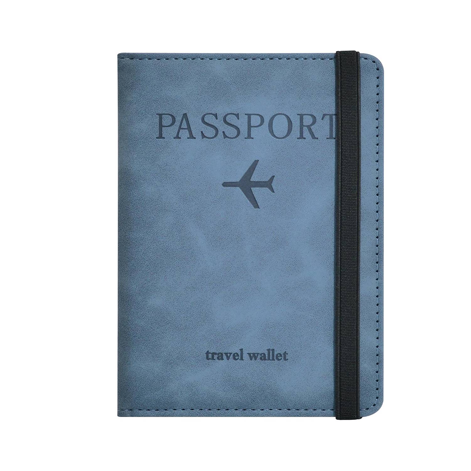 Stylish Pu Leather Rfid Travel Passport Holder 9