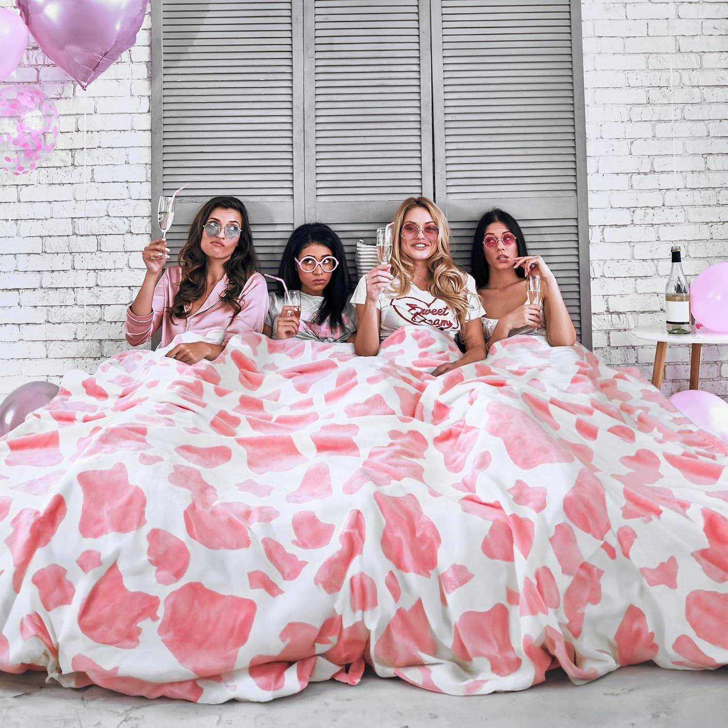Fleece Cow Print Blanket for All Season 3