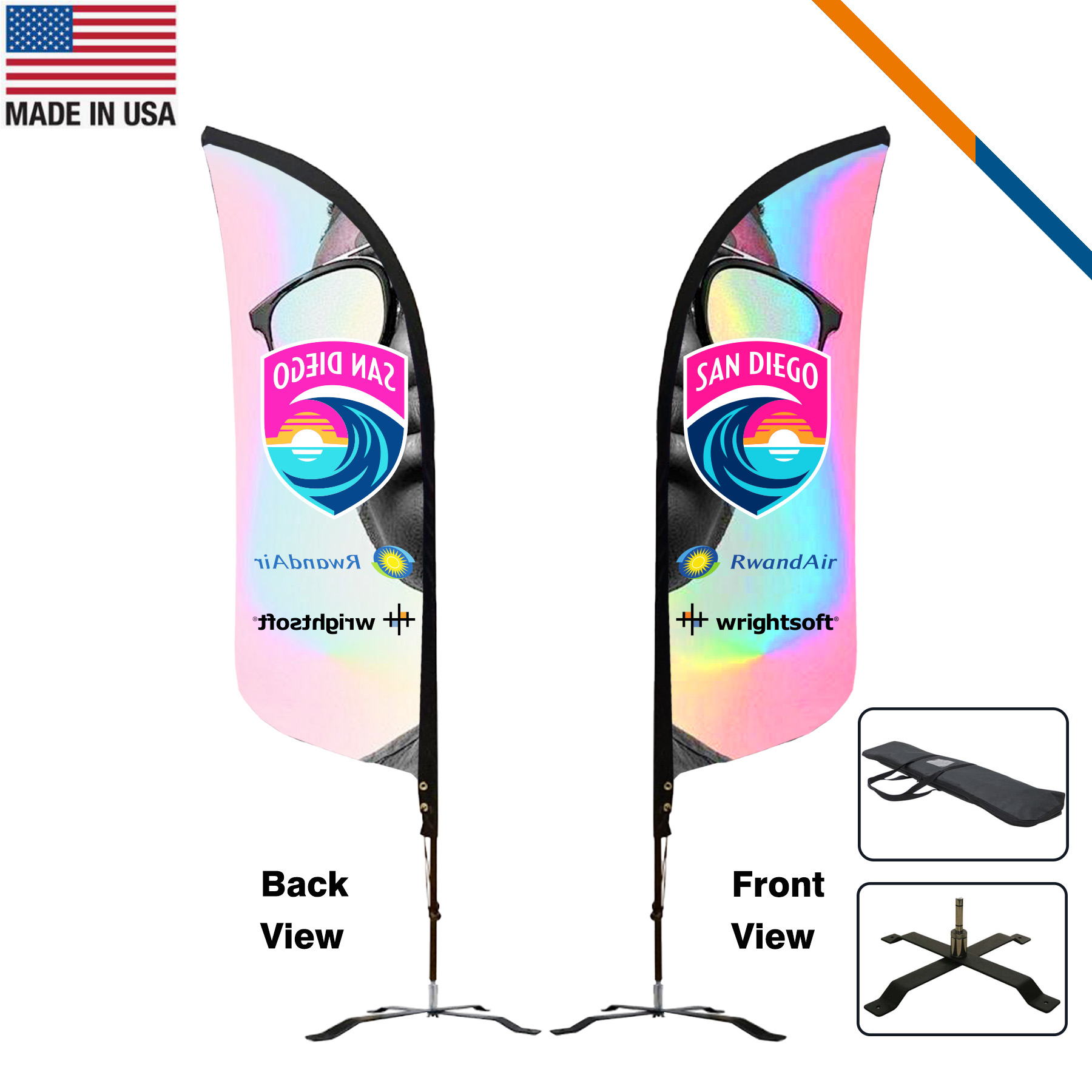 7' Barbas Single-Sided Feather Flag 3