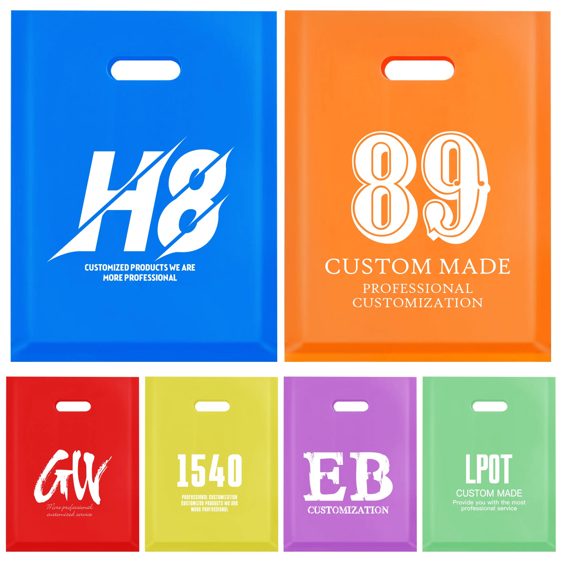 PE Plastic Die Cut Handles Bag 1