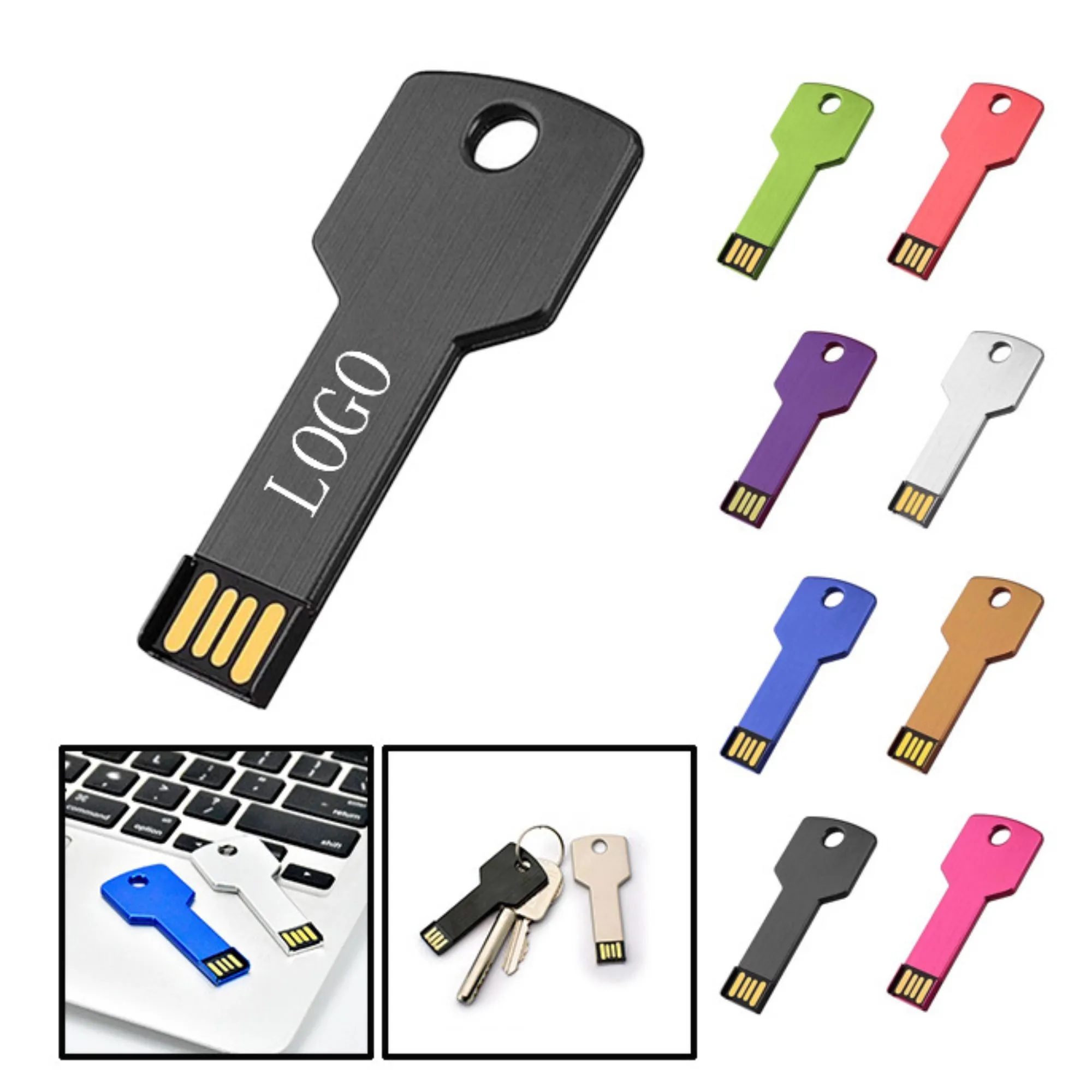 32GB Creative Metal Keychain USB Flash Drive 12