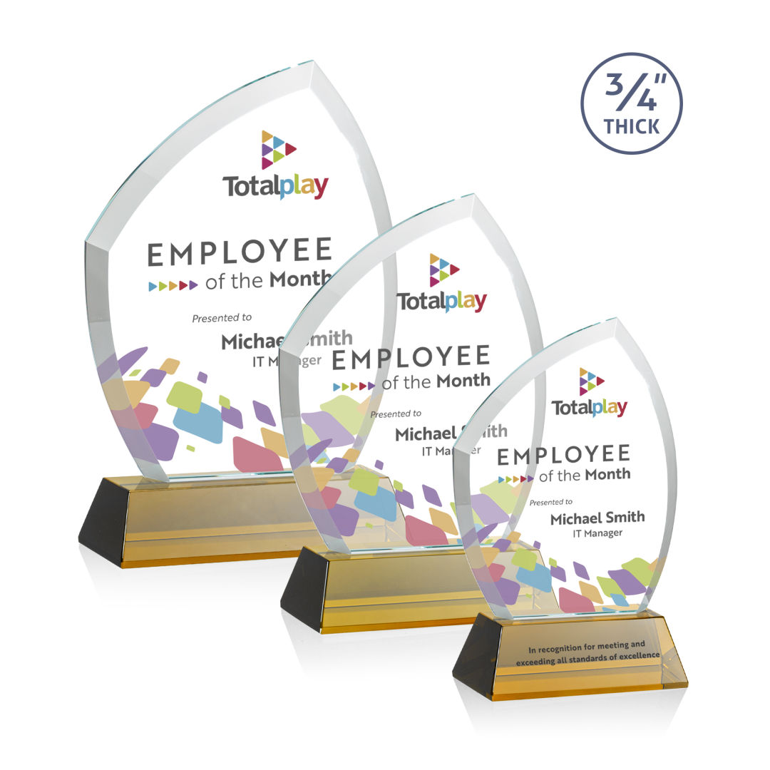 Daltry VividPrint™ Award on Newhaven Base - Amber 7