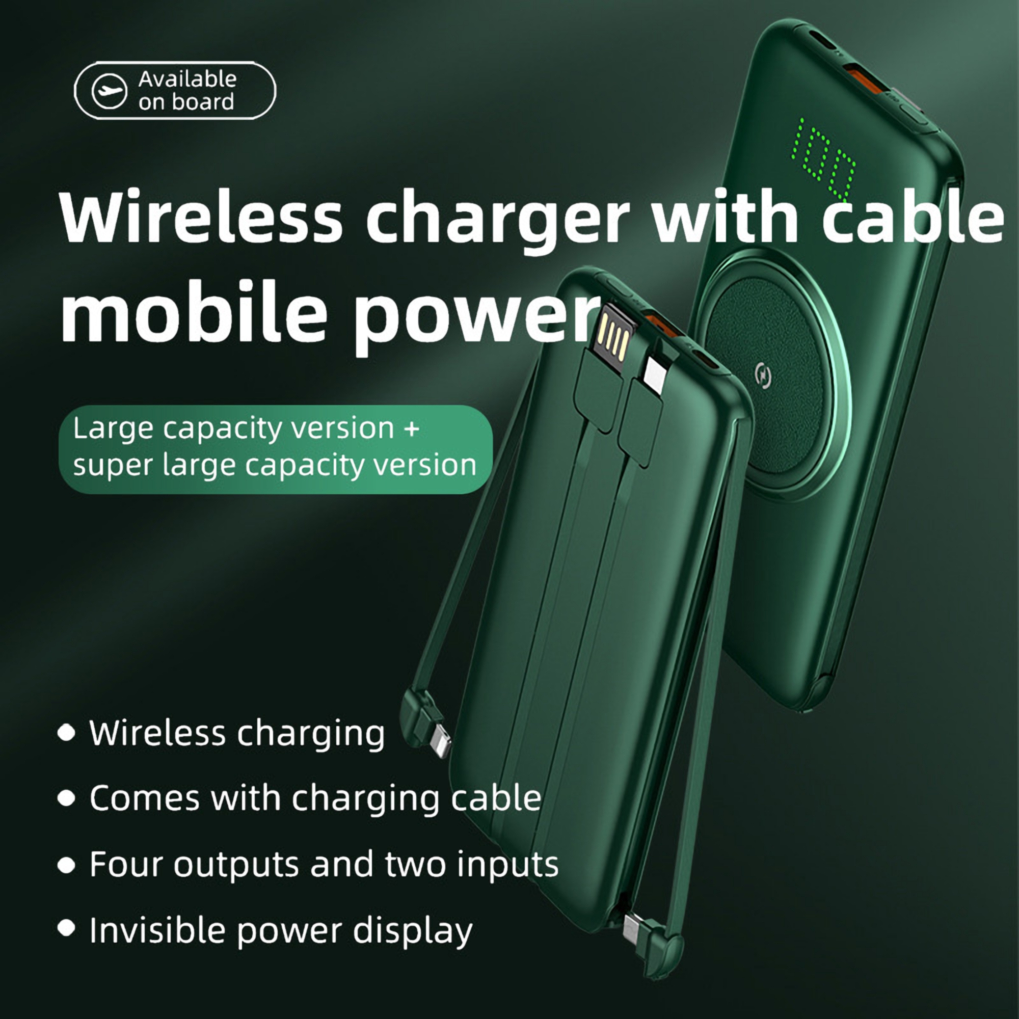 10000mAh 5-in-1 Wireless Power Bank 2