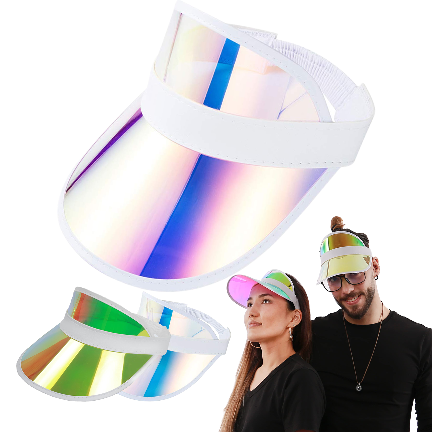 Clear Colorful Pvc Sun Hat 3
